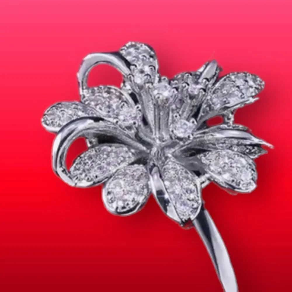 ‎BEAUTIFUL STATEMENT FLOWER RING, SZ8